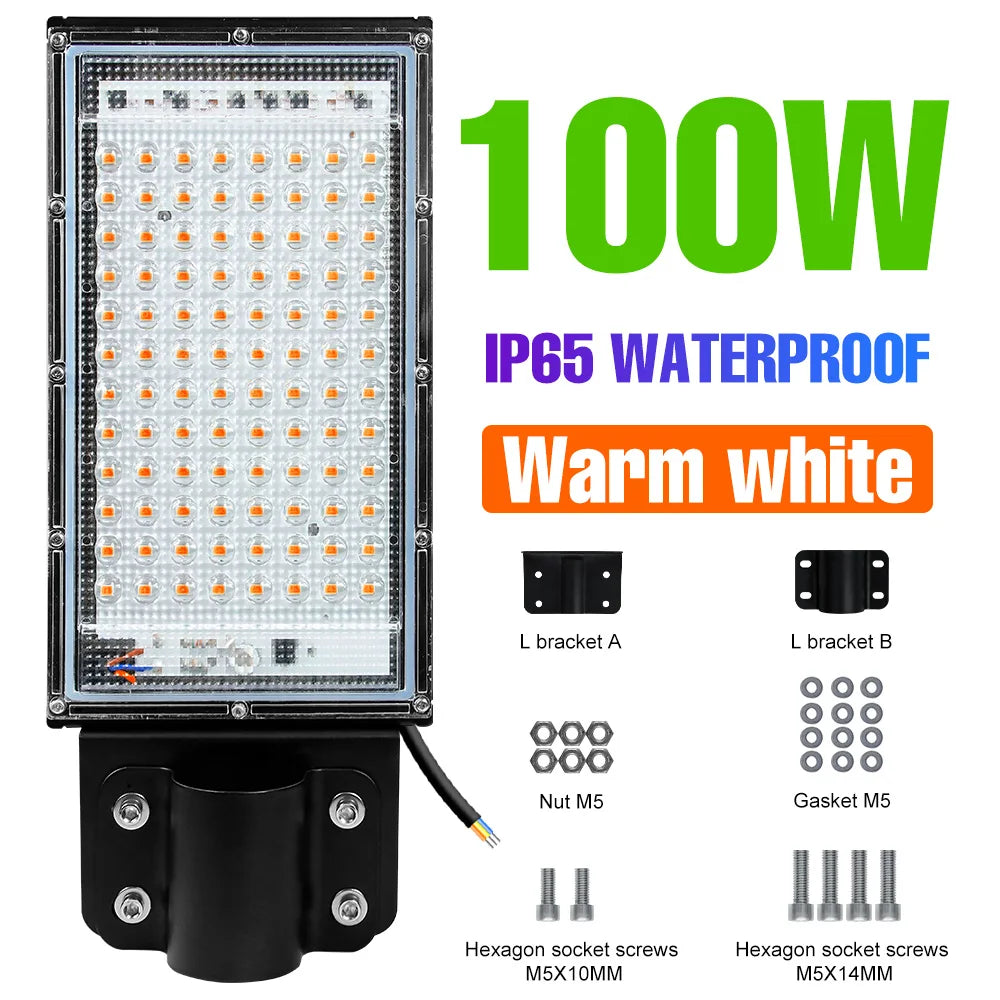 projecteur led lampe rue moderne étanche ip65 blanc vis extérieure 220v