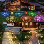 lampe solaire jardin led moderne acier poli ip65 verre texturé noir transparent alléeextérieur