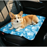coussin refroidissement animal compagnie bleu clair méduses blanches moderne été antidérapant doux respirant imperméable