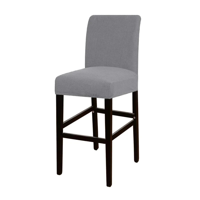 housse chaise haute moderne rayures horizontales gris opacité 28cm 45cm