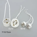 adaptateur électrique led gu10 mr16 câble blanc 10cm 15cm moderne