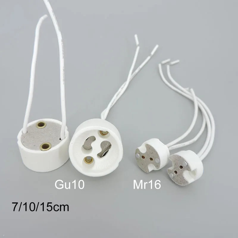 adaptateur électrique led gu10 mr16 câble blanc 10cm 15cm moderne