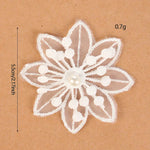 appliques decoratives dentelle blanche fleurs papillons broderie fine mariage decoration 20 pieces translucent