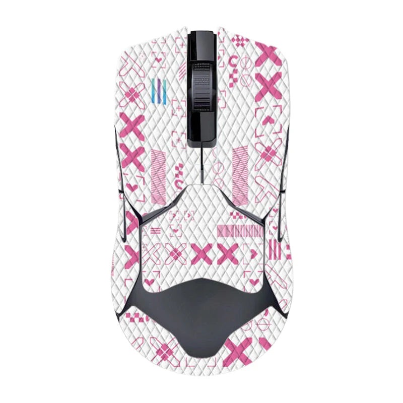 souris gamer antidérapante adhésive caoutchouc graphique moderne noir rouge bleu