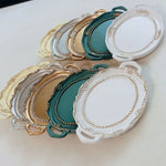 support bijoux ornements floraux classique argent doré vert blanc vintage exposant colliers boucles oreilles