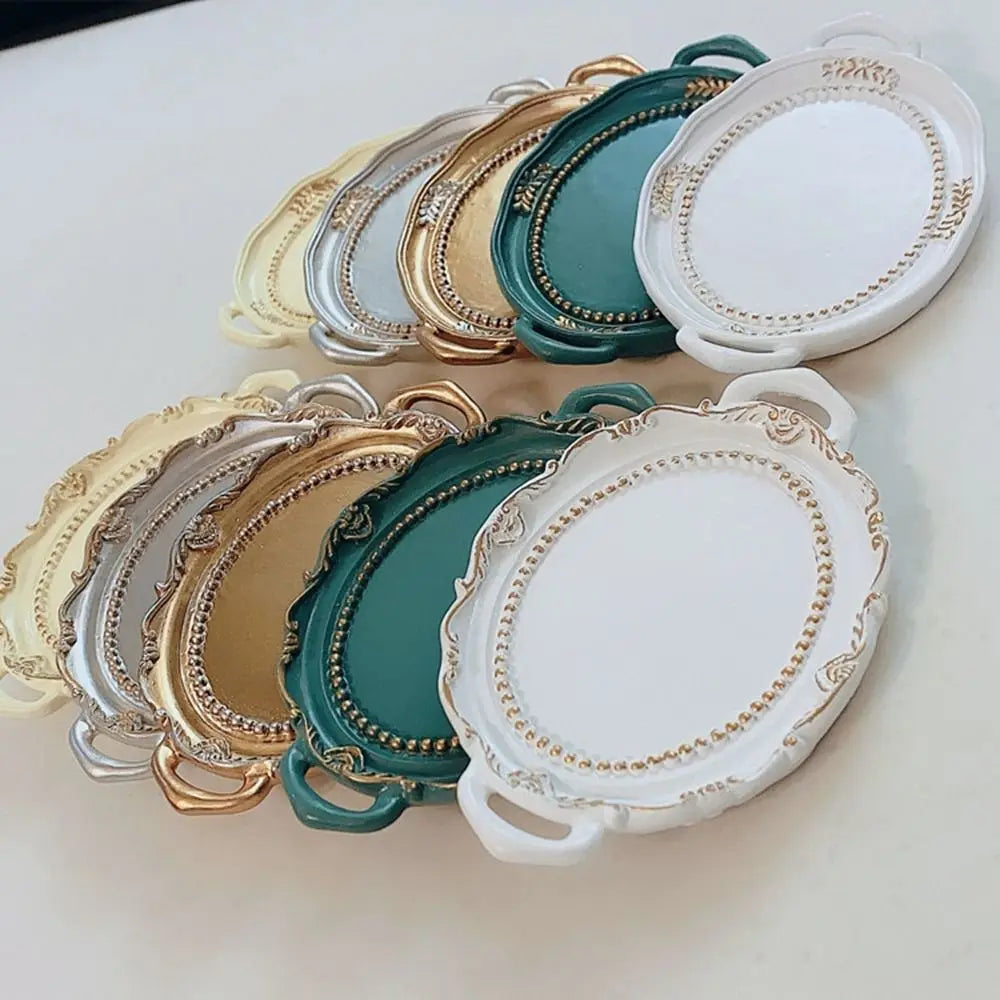 support bijoux ornements floraux classique argent doré vert blanc vintage exposant colliers boucles oreilles