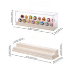 présentoir transparent empilable rangement figurines miniatures blanc beige
