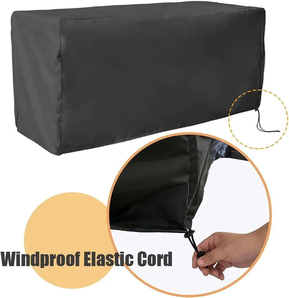 couverture protection conteneur rangement noir imperméable moderne cordon elasticsextérieur grande taille