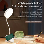 lampe led rechargeable blanc moderne pinces tactile réglable protège yeux chambre