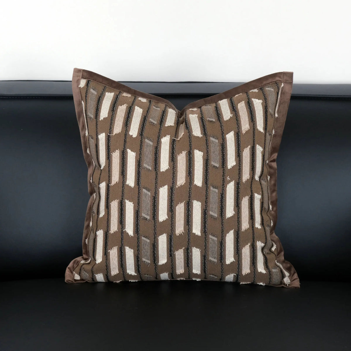 housses coussins carrés nordique motif chevaux géométrique beige marron adhésifs modernes decoration maison voiture