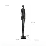 sculptures humaines modernes texture rugueuse noir gris beigeclair abstrait minimalisteDecorationIntérieureSculptureFigurinesHumainesStylisées
