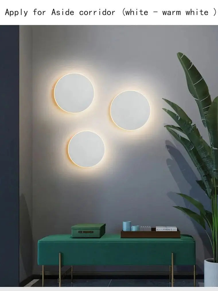 applique murale led moderne or noir blanc lisse brillante minimaliste adhésive chambre salon entréeétude
