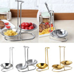 support cuillères bols argent or moderne fixation clips cuisine accessoires rangement vertical minimaliste
