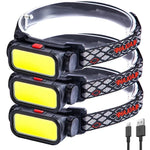 lampe frontale rechargeable led noire jaune clip moderne camping pêche randonnée usb