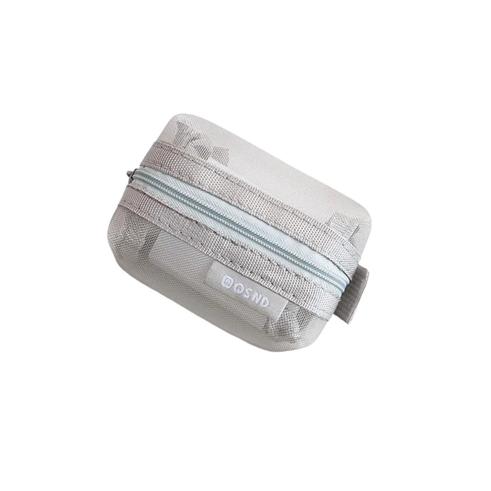 sac main vert maille moderne fermeture eclaire rangement chargeur cable boite données