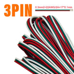 câble électrique flexible led 22awg 1m 5m 10m 2pin 3pin 5pin 6pin rouge blanc