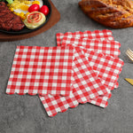 serviettes papier motif vichy rouge blanc decoration table rustique 9.84x9.84 poucesUsageIdéo