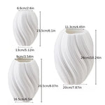 vase moderne plastique blanc texturé hauteur jusqu'à 26cm décoration intérieure