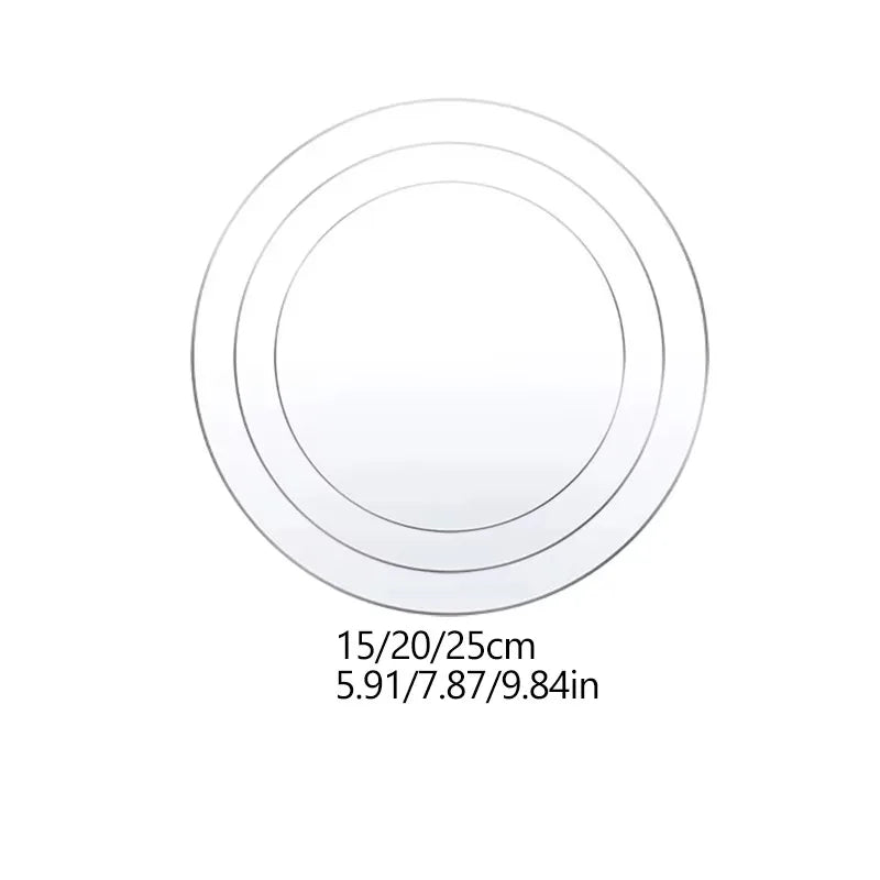 grattoirs gâteau acrylique transparent rayures ondulées moderne papier adhésif 10cm 24cm