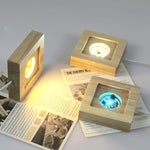 lampe led bois naturel moderne câble usb télécommande minimaliste fixations adhésives