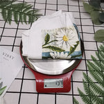 serviettes cuisine coton florales vintage blanc vert rouge jaune bleu noir absorbantes 20x20cm