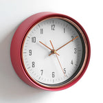 horloge murale moderne métal aiguille quartz bleu cuivre salon decoration