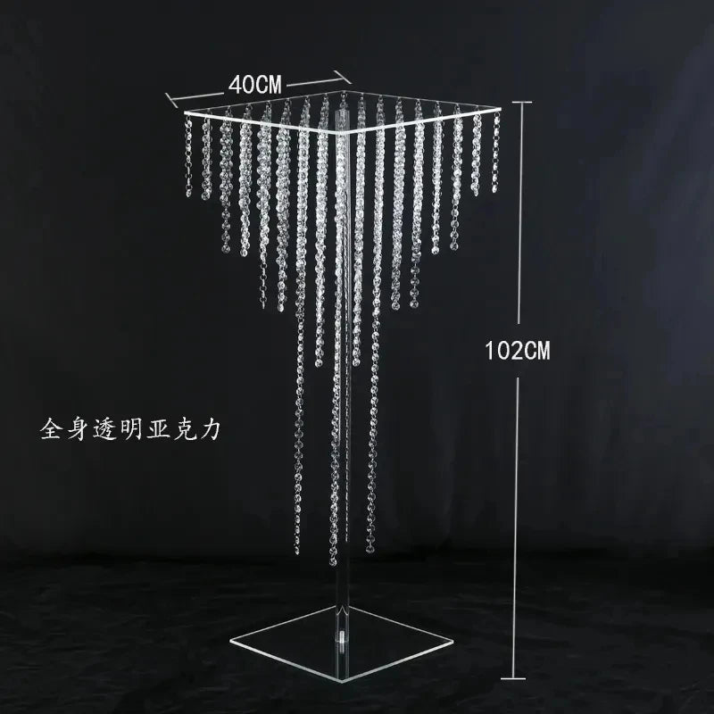 support fleurs transparent cascade moderne mariage anniversaire baptême valentin pâques easter