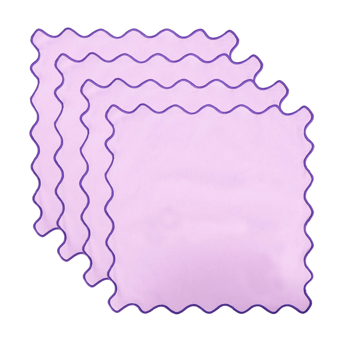 serviettes table classiques fleurs roses jaunes bordure bleue coton rose vert blanc