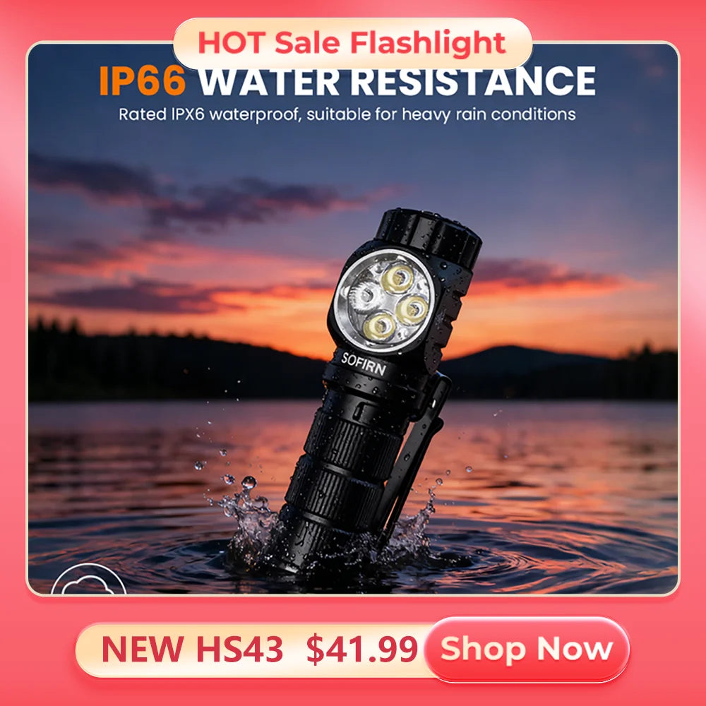 lampe torche multifonction noire led rechargeable usb clip moderne robuste texture brossée camping hiking