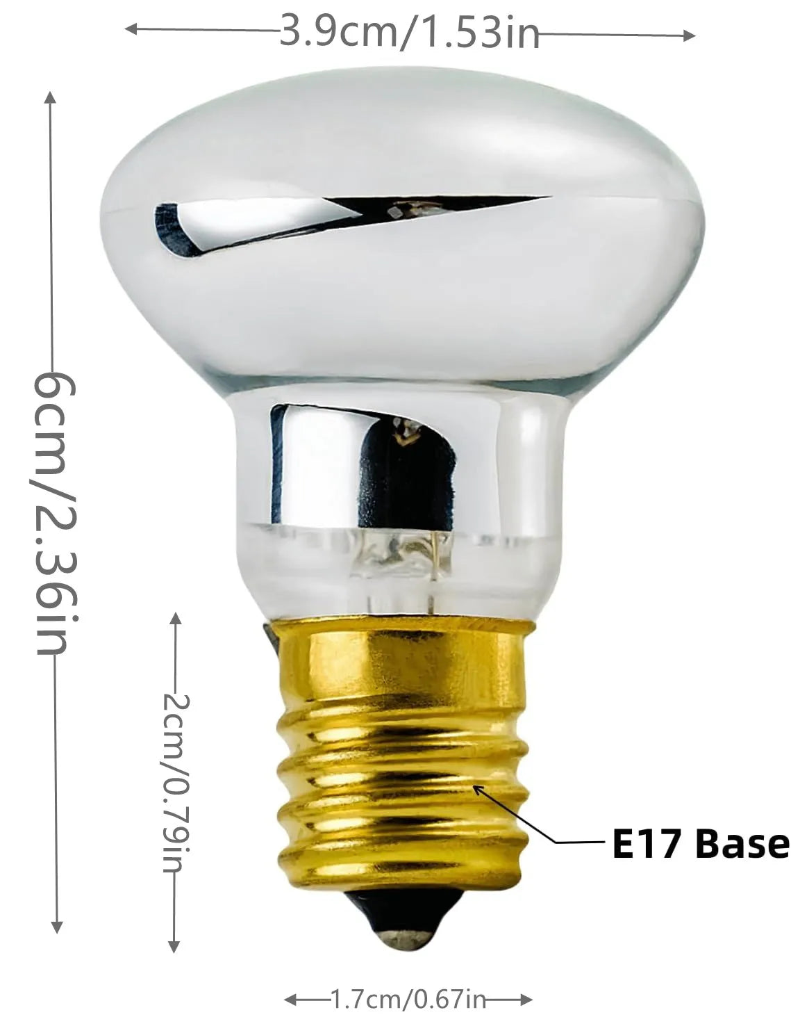 ampoule incandescence argentée dorée base E17 classique brillante opaques chambre coucher 30W 120V