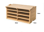 boîte rangement modélisme compartiments cartes peinture accessoires plateau central naturel pratique