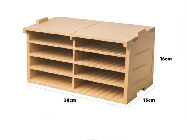 boîte rangement modélisme compartiments cartes peinture accessoires plateau central naturel pratique