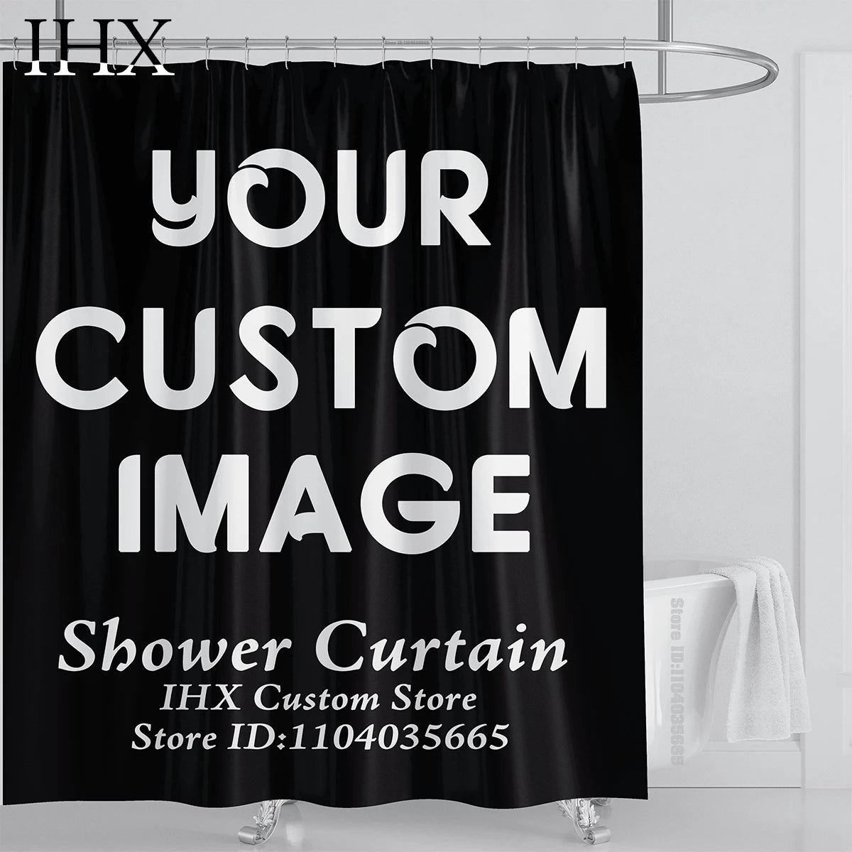 rideau douche imperméable polyester motif marbre moderne crochets salle bain