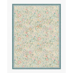 tapis fleuri polyester polypropylène moderne beige vert bleu rose jaune salon chambreextérieur