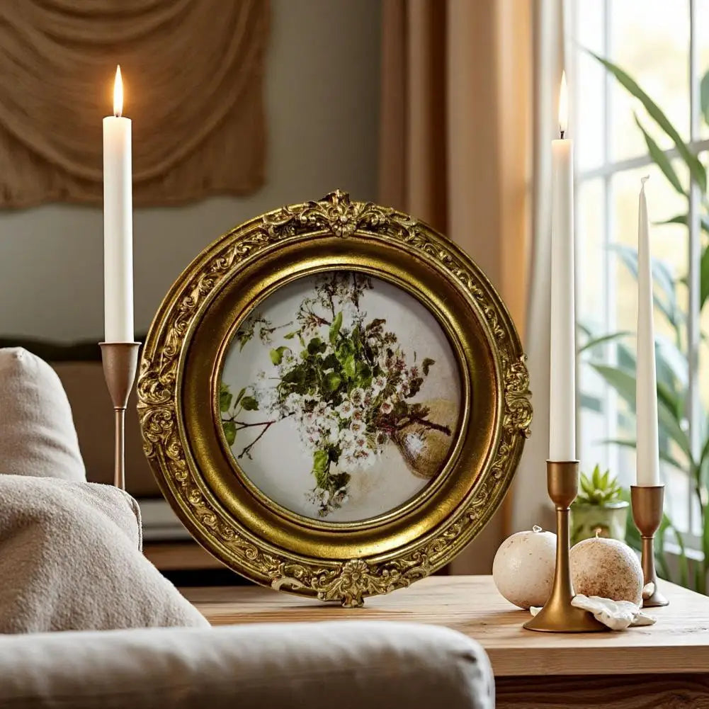 cadre mural or fleurs feuilles branches classique baroque mur affichage table art vintage