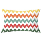 coussin rectangulaire géométrique multicolore décoration intérieure moderne polyester confortable 30x50cm fixations