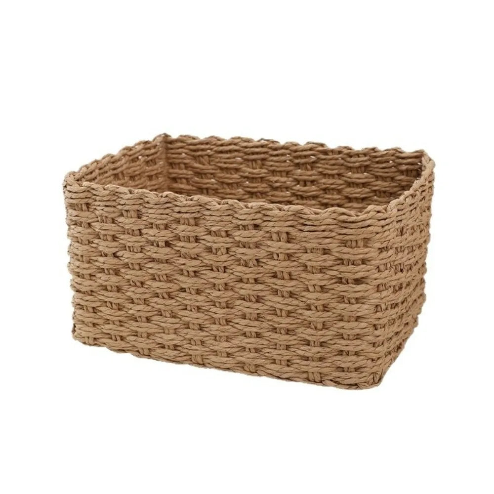paniers rangement tissés osier naturel rustiques boîtes stockage respectueuses l'environnement multifonctionnelles