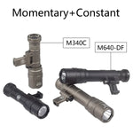 lampe torche tactique led noir texturée clip picatinny rechargeable chasse airsoft moderne