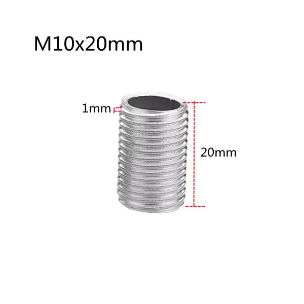 vis filetées argentées filetage régulier industriel 10 pièces M10 10mm 15mm 20mm 25mm 30mm