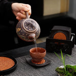 coasters marron tissu tressé moderne adhésif set rangement pièces minimaliste