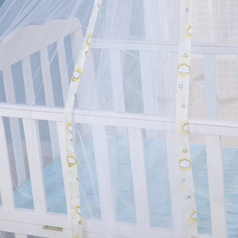 moustiquaire bébé transparente nuages jaunes dôme suspendu moderne blanc oreillettes literie