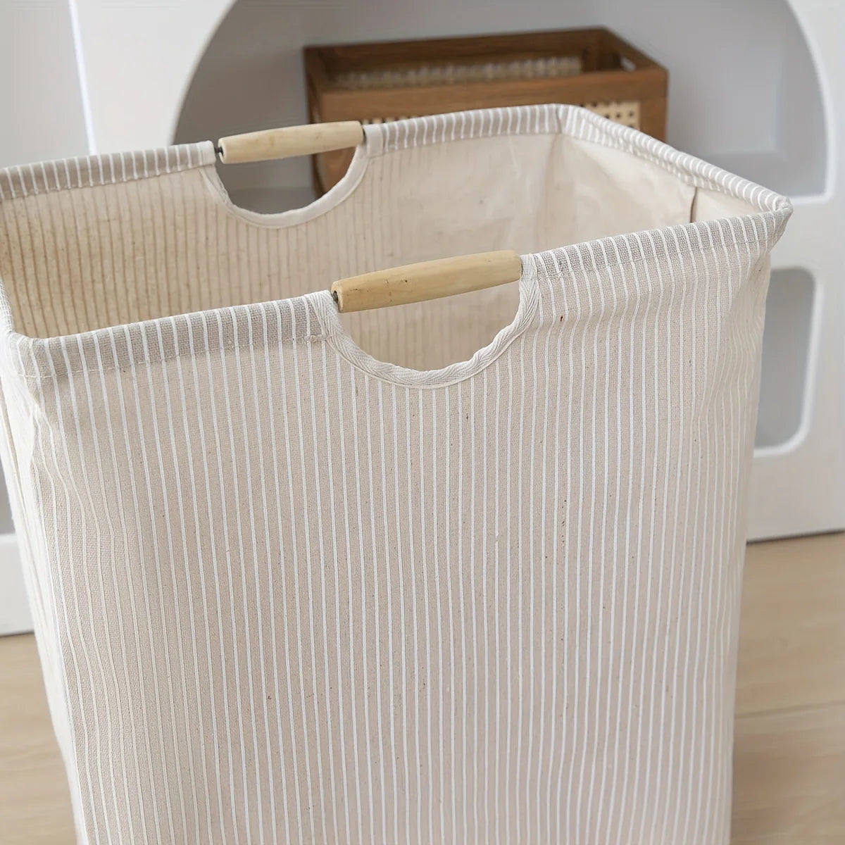 Panier à linge en coton imperméable avec design sobre et pratique