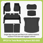 tapis sol voiture tesla model noir rayures horizontales moderne clips protection pieds