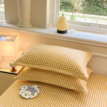 taies d'oreiller fleurées ensemble literie classique oreiller drap plat ours rose doux
