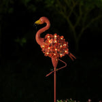 lustre led oiseau rose fleuri moderne extérieur tringle jardin decoration ip65