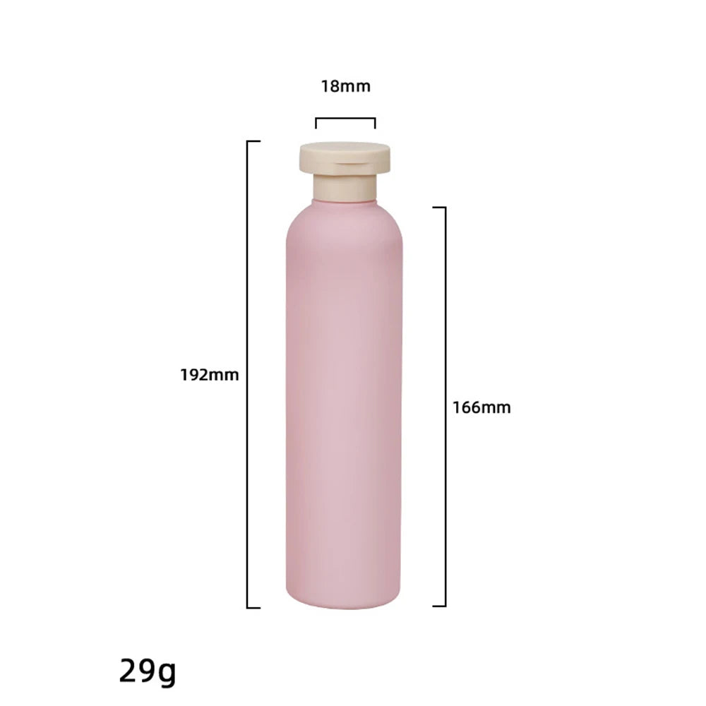 flacon cosmétique rose pâle 200ml 300ml bouchon blanc moderne salon
