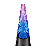 vase verre bleu rose violet texturé moderne facettes