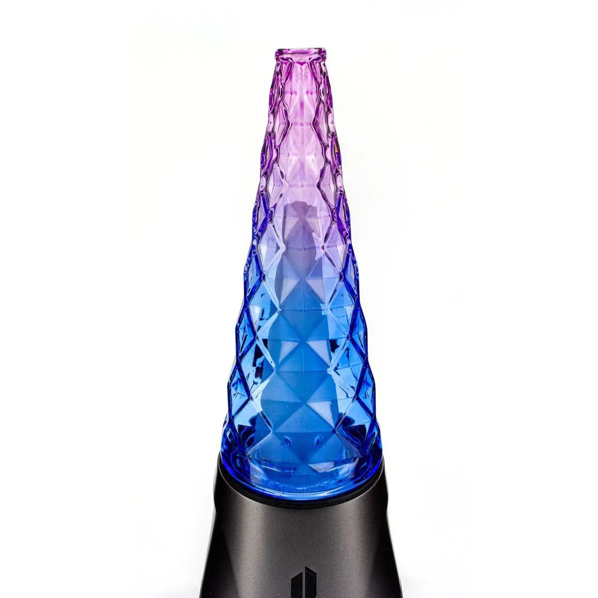vase verre bleu rose violet texturé moderne facettes