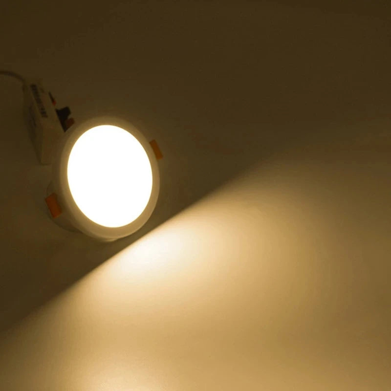 plafonnier led rond blanc moderne encastrable intérieur base câble électrique maison
