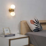 lampes murales modernes globes translucides or blanc bleu jaune gris marron minimaliste fixées mur